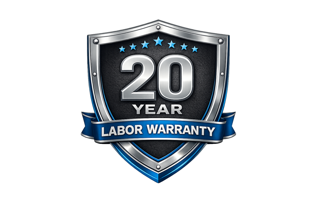 20 year labor warranty on gutter installation in Seneca SC